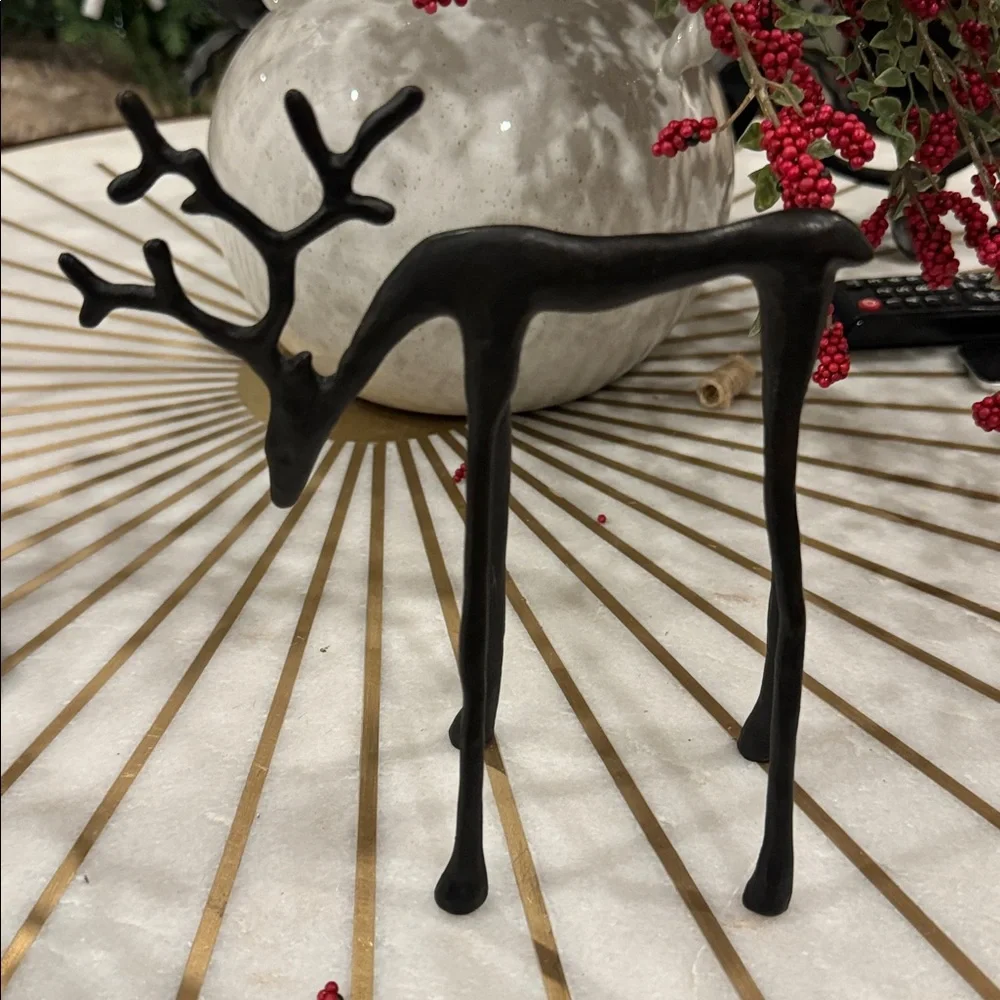Set off 3 / Pottery Barn/ Bronze Sculpted Reindeer